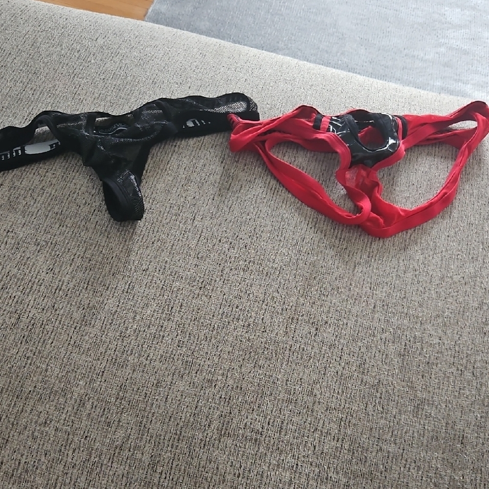 Black and Red Strappy Lingerie Set